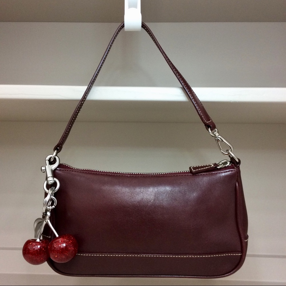 ✨ Vintage Coach Y2K Leather Demi Baguette Handbag Shoulder Bag Purse Leather